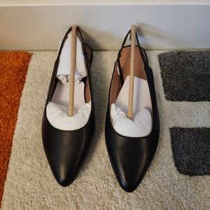 Madewell The Margot Slingback Flat in Leather